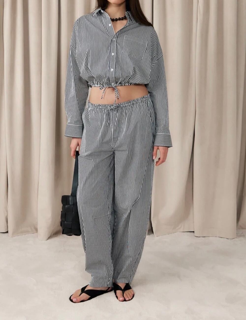 NWT We Wore What STRIPED PULL ON BALLOON PANT